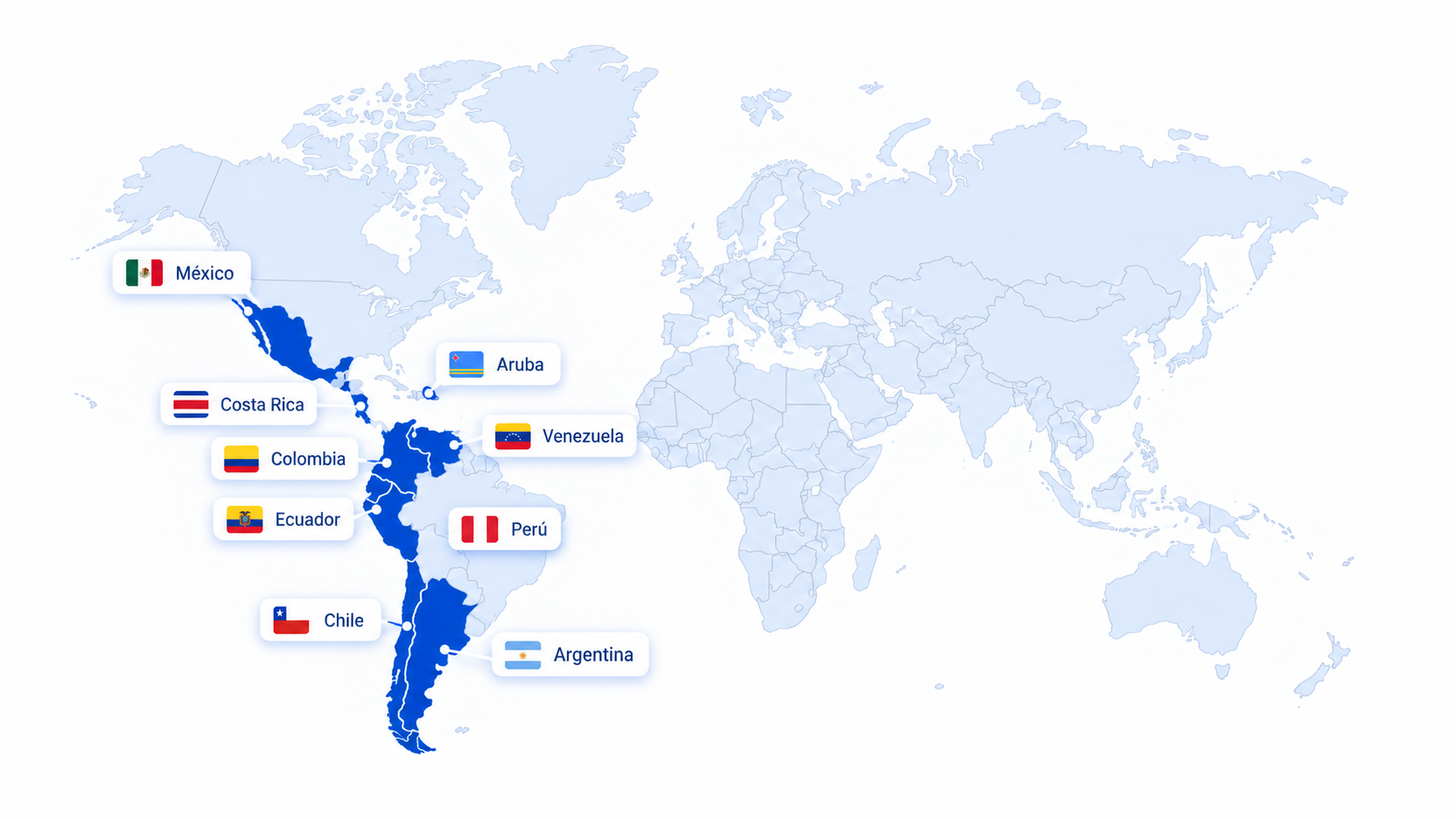 OZONO VM en el mundo - Mapa con Perú destacado